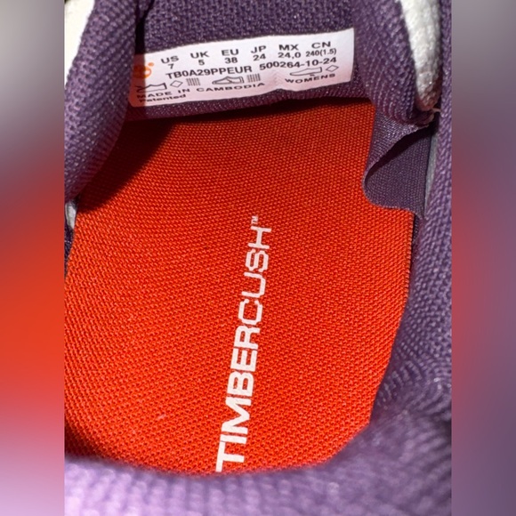 NWOB Timberland Motion Access Low Lace Up Sneaker Natural Purple Size 7 - Picture 7 of 7